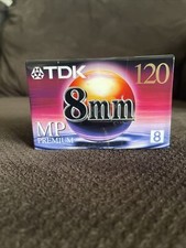 1-TDK MP Premium 8mm 120min Video Camcorder Cassette Tape P6-120MP 