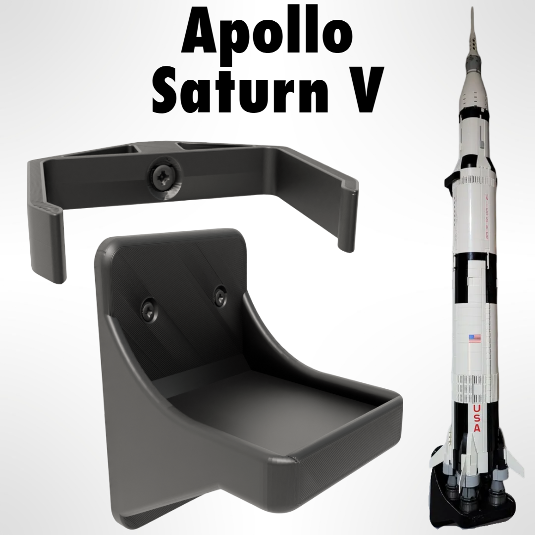 Vertical Wall Mount for Lego NASA Apollo Saturn V 92176 - 3d
