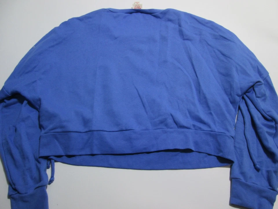 NUEVO CON ETIQUETAS Mossimo Mujer Talla XL Sudadera Azul Cuello Redondo Manga Larga Cordón Foto 2 de 4