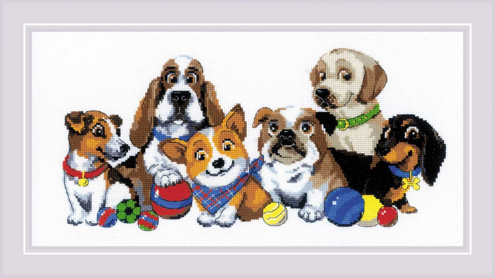 Riolis counted cross stitch kit ""Dog Show"", 40x20cm, DIY