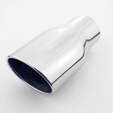 Weld On 3 Inlet Exhaust Tailpipe Tip Oval Out Rolled Slant Stainless Steel