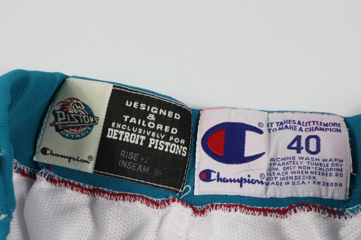 Vintage 90s Champion Mens 40 Game Worn Joe Dumars Detroit
