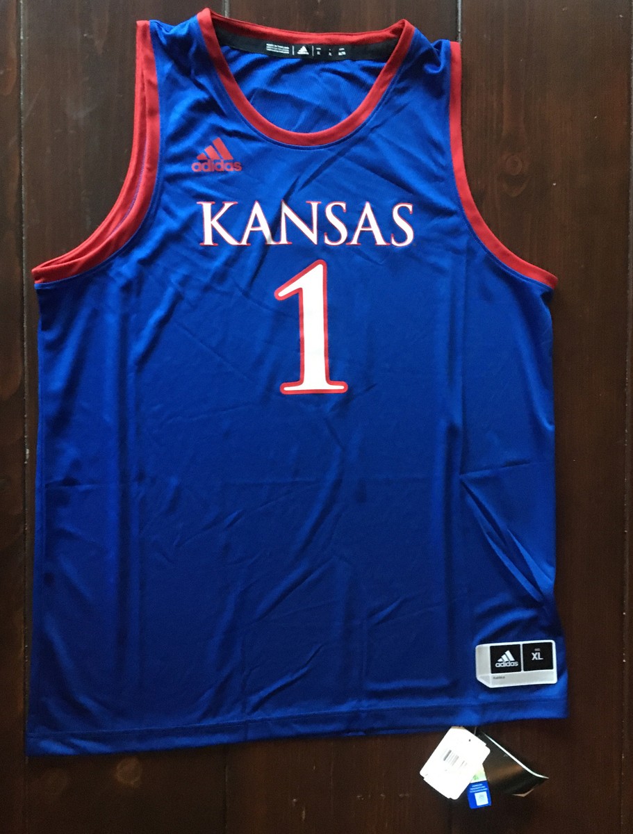 Kansas Jayhawks Adidas Swingman Basketball Jersey Men's XL New