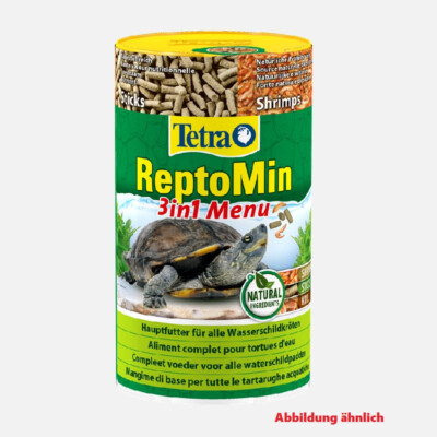 Tetra ReptoMin Menu Schildkrötenfutter 3in1 mit Sticks, Krill & Shrimps, 250 NEU