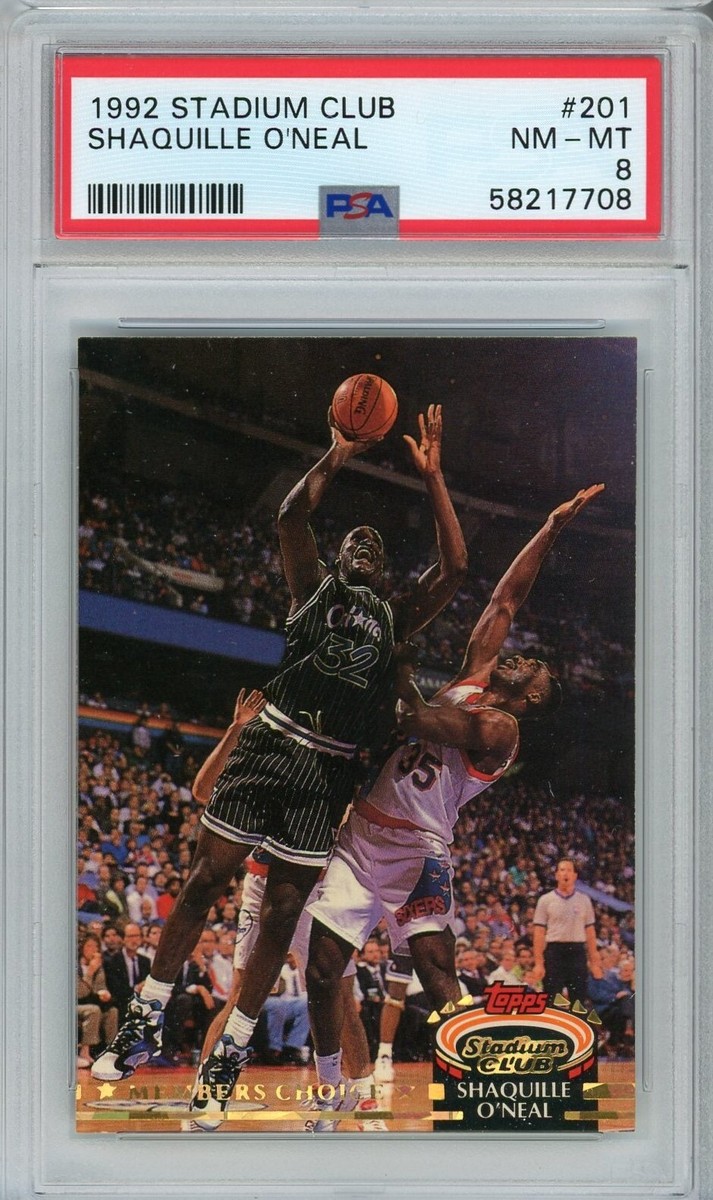 1992 Stadium Club #201 Shaquille O'Neal PSA 8 | eBay