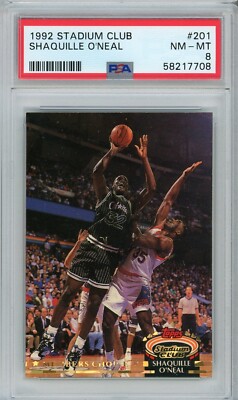 1992 Stadium Club #201 Shaquille O'Neal PSA 8 | eBay