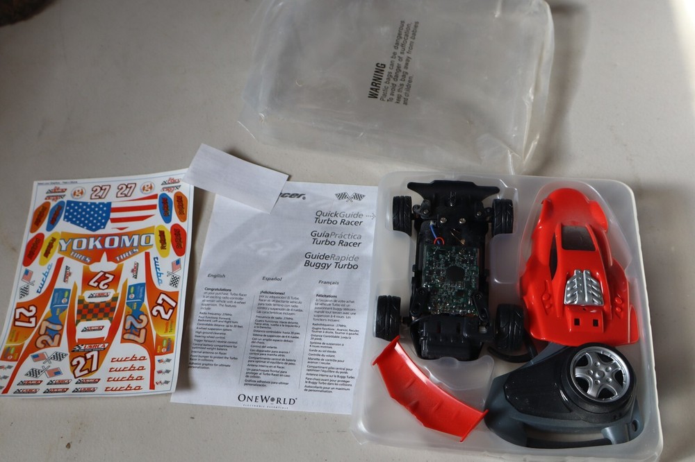 Turbo Racer Red RC Racing Car with One World Design 50 MPH Speed  