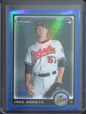 2010 Bowman Chrome Blue Refractor #BDP41 Jake Arrieta No 17 of 199