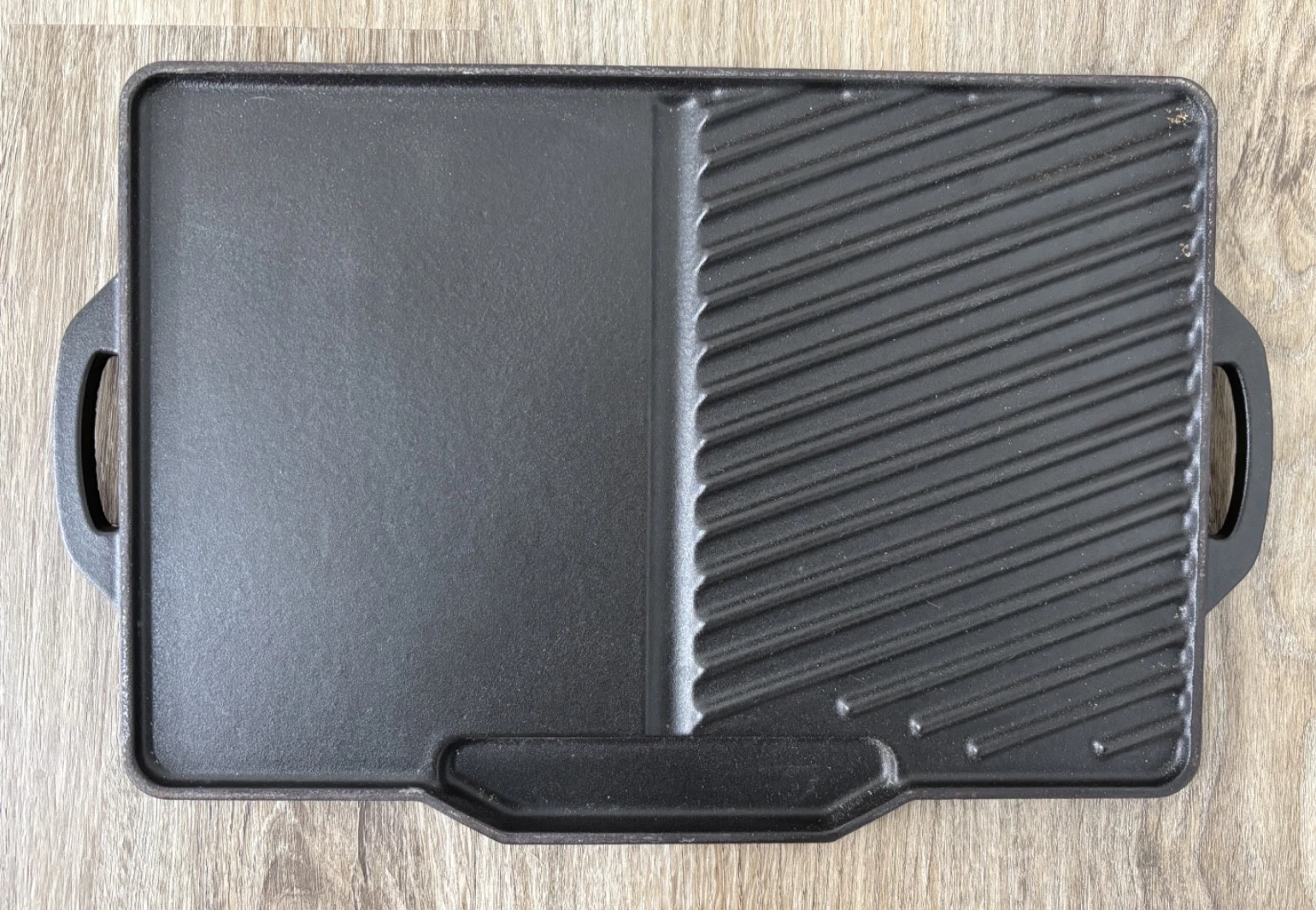 Unmarked Made in France Cast Iron Griddle with Handles