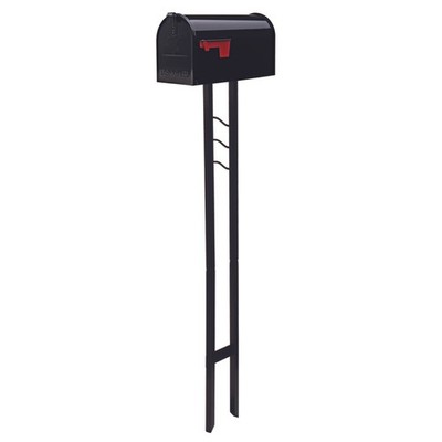 Gibraltar Mailboxes MC11KIT0B Standard Metal Black Post Mount Mailbox 60.9 in. -