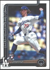 2025 Topps #204 Justin Wrobleski RC (DODGERS) !