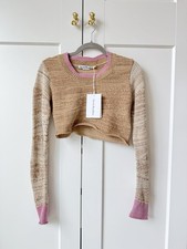 Acne Studios XS Brown Pink Asymmetric Cropped...