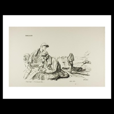 Forain - Devant la mort: - Pauvre bougre!...Il ne verra pas le Rhin. (1915) A