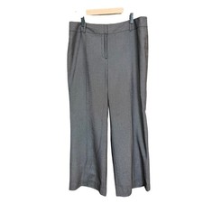 Ann Taylor Signature Fit Gray Black Microdot Dress Pants Career Size 8 Short