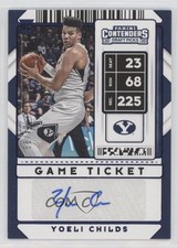 2020 Panini Contenders Draft Picks Game Ticket Blue 64/99 Yoeli Childs Auto 12bn