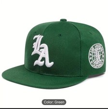 Los Angeles Snap Back Adjustable Baseball Hat With Embroided LA Logo