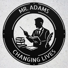 Personalized Mr Literature Teacher Metal Sign Custom Classroom Wall Decor Gift