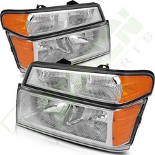 Fits 2004-2012 Chevy Colorado Front Headlamps Headlights Assembly Pair
