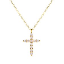 Cross Necklace for women  14K Gold Plated Cubic Zirconia Pendant Necklace Diamond