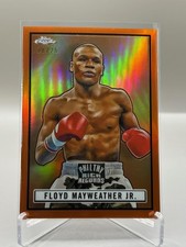 Floyd Mayweather Jr. 2024 Topps Chrome Boxing 1951 Ringside Orange Refractor /25