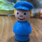 Vintage Fisher Price little people blue police/policewoman