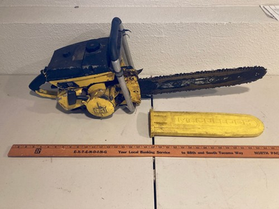 #ad Vintage Mcculloch 795 Chainsaw turns over with spark 123cc muscle Good Compressi $949.99