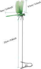 3 Pack Dragonfly Clip,3D Dragonfly Garden Stakes Decor,Dragonfly Humming Bird St