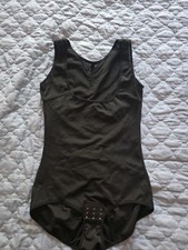 Black Bodysuit One Piece Solid for Women Regular Size XL 1 Pack