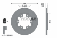 2X Bremsscheibe Hinterachse FüR Ford Transit Bus V363 Kasten
