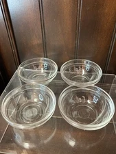 Lys Clear Stackable Nesting Spice Condiment Bowls by Duralex 3.50”D France Lot/4