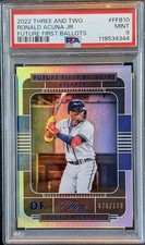 2022 Panini Three & Two Ronald Acuna Jr Future First Ballots #ed 70/150 #FFB-10