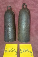 Ancienne paire de poids d'horloge comtoise  pendule carillon