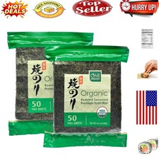 Organic Roasted Sushi Nori 100 Sheets of Nutrient-Rich Superfood