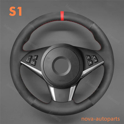 Alcantera Steering Wheel Cover Wrap for BMW E60 E61 E63 E64 530D M SPORT C