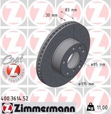 2x ZIMMERMANN Bremsscheibe 400.3614.52 für MERCEDES-BENZ PUCH 2x ZIMMERMANN Bremsscheibe 400.3614.52 für MERCEDES-BENZ PUCH