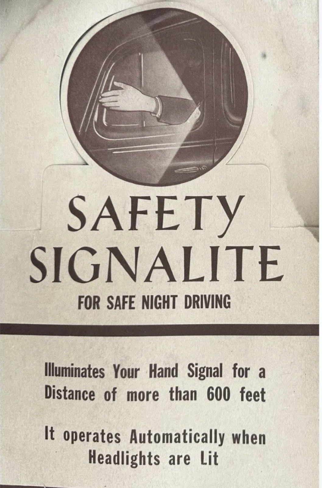 NOS 1940’s Safety Signalite Chevy Accessories Bomb Lowrider Kustom Lead Sled