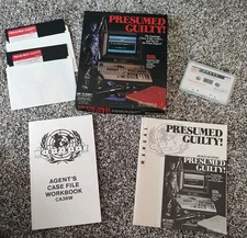 Vintage 1989 Cosmi PRESUMED GUILTY! IBM PC Game 5.25" disks, complete