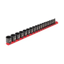 3/8"Drive 12-Point Impact Socket Set (19-Piece) (6-24 mm) - Rails