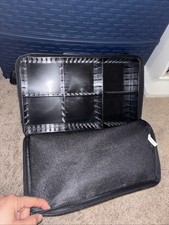 Vintage Lebo Voyager Black Nylon Cassette Tape CD Storage Case Bag Travel