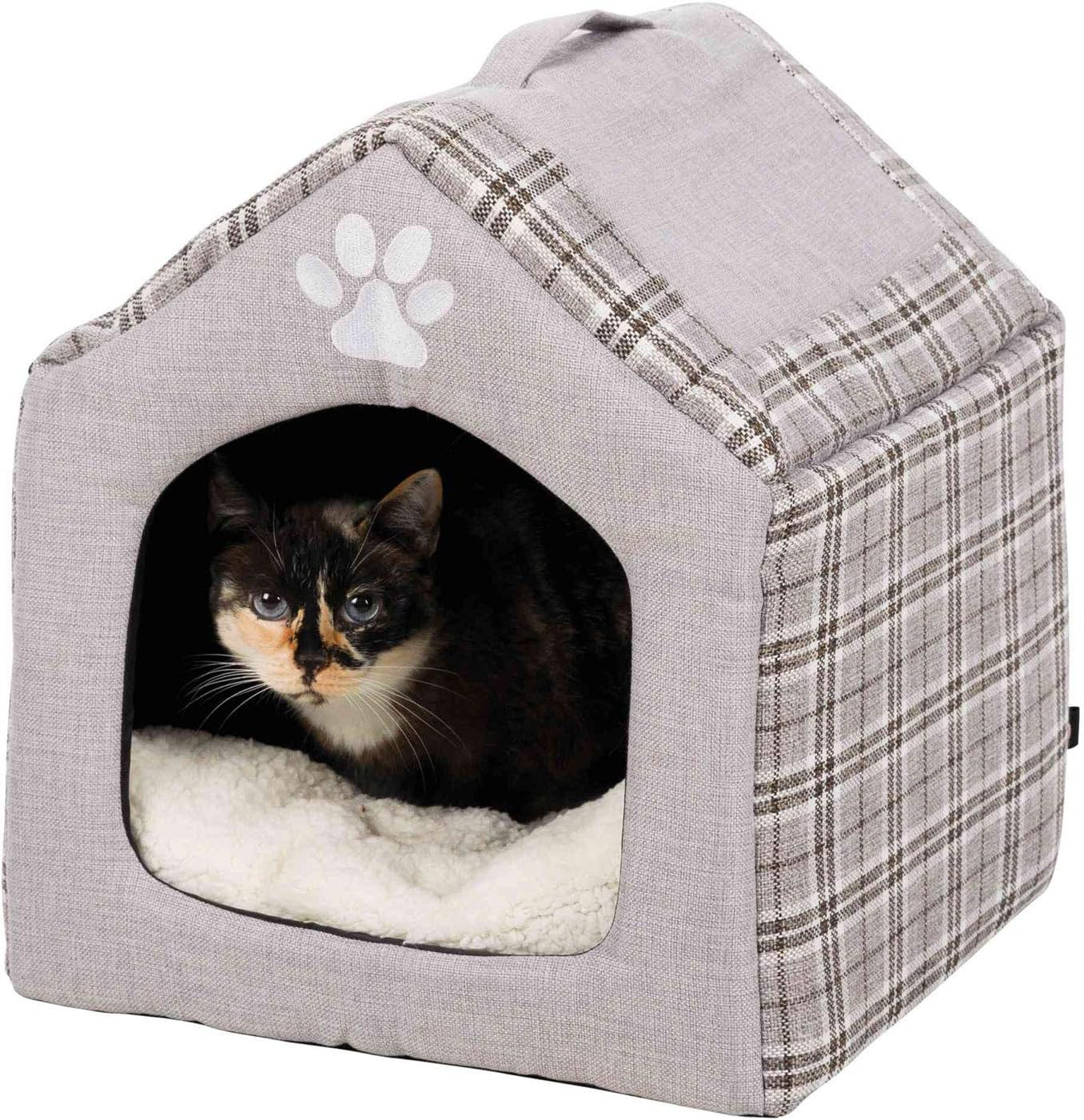Cuccia per Gatti e Cani Trixie Silas 36352 - Design Grigio Crema