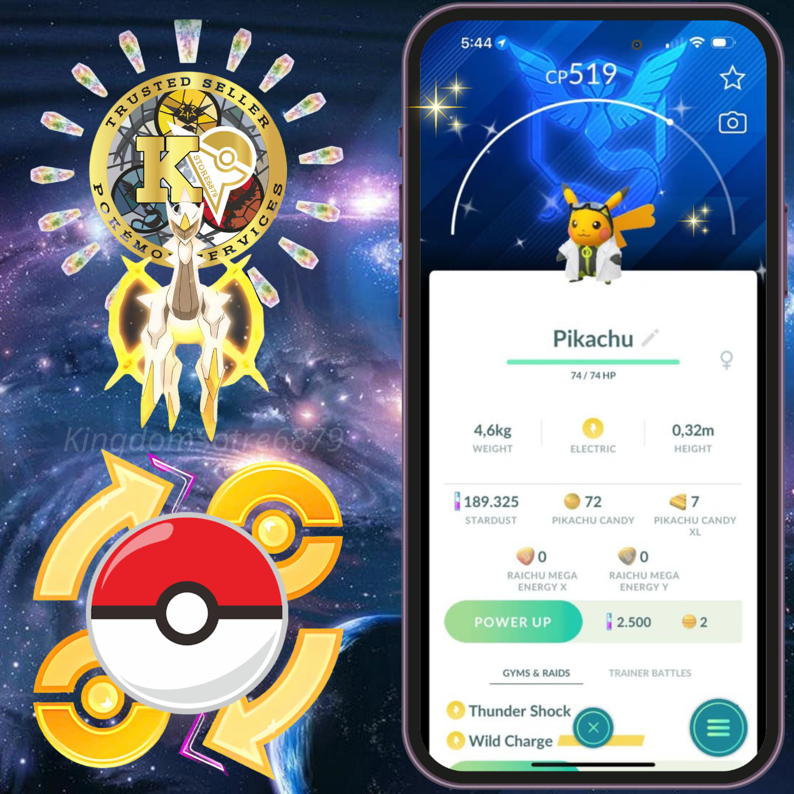 Pokémon —GO— Shiny 10th Anniversary Edition — Team Mystic Background—Digital♻️