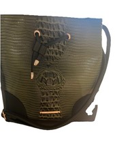 Brahmin Marlowe Bucket Bag green melbourn leather croccodile Emb