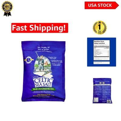 5 LB Bag of Fine Ground Sea Salt   All-Natural & No Additives, Great for Baking