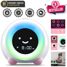 Soothing Night Light  Alarm Clock for Kids - Mella Sleep Trainer in Blush Pink