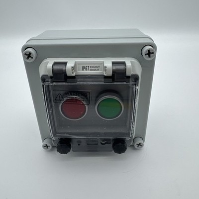 Emergency Push Button Box Switch, 660V 10A Momentary Start Stop Button, Red S