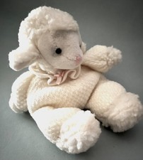 Russ Berrie plush white lamb, "Lappity" 3660, farm 8 inch New, Spring, Easter