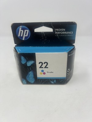 Genuine HP 22 Tri-Color Ink Cartridges C9352AN Date on Box 2014