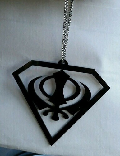 Ciondolo Sikh Khanda In Acciaio Inox - Per Specchietto Auto O Collana - Punjabi Kaur Singh