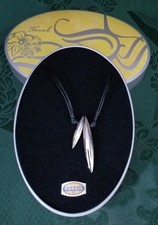FOSSIL ® STEEL COLLECTION 2004 COLLANA CAUCCIU' CON 2 PENDENTI ACCIAIO ARTIGLIO