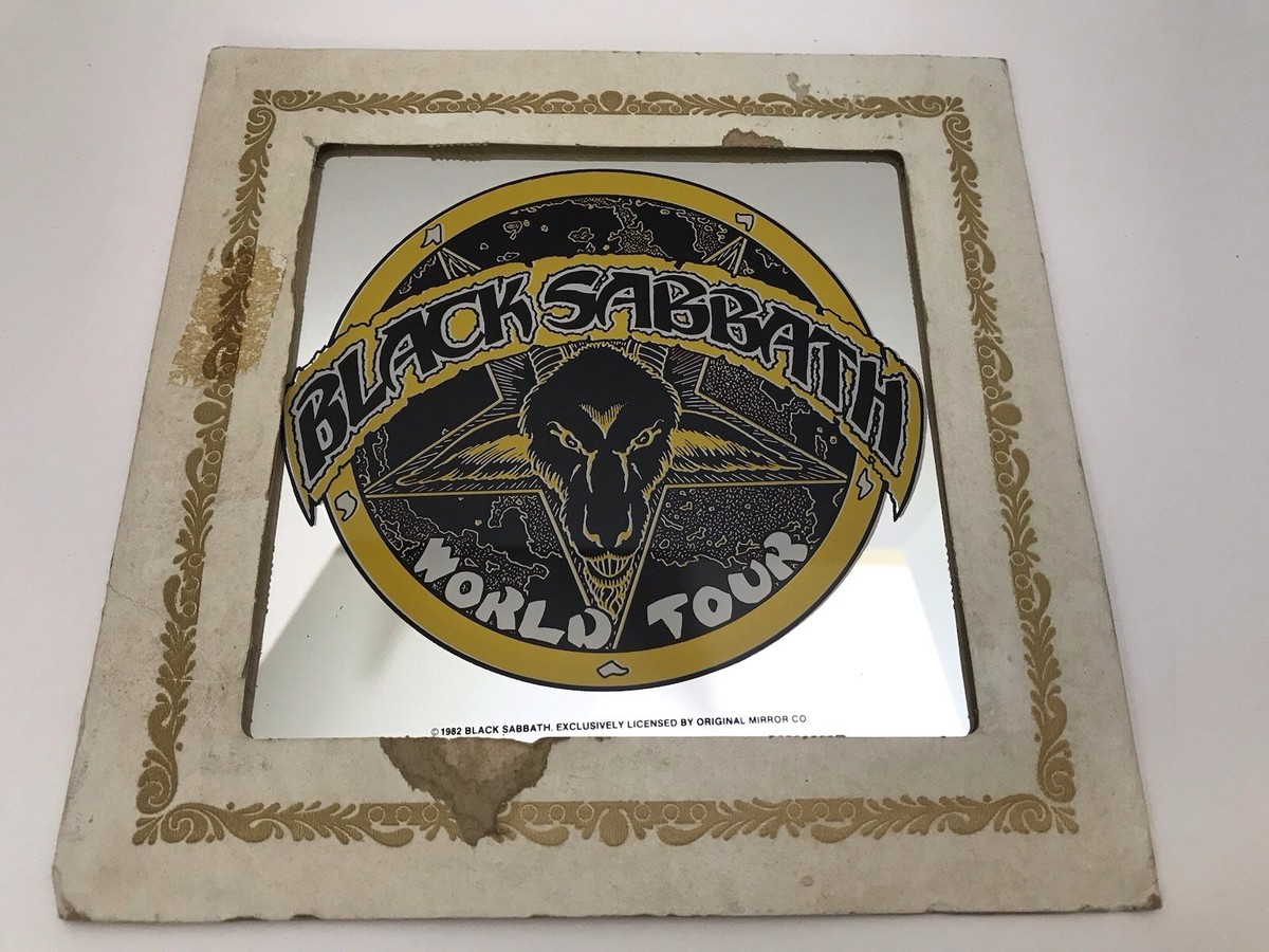 Vintage 1982 Black Sabbath World Tour Carnival Mirror Ozzy